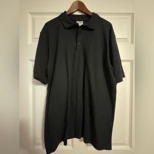 Port and Company Men's Black Polo Shirt